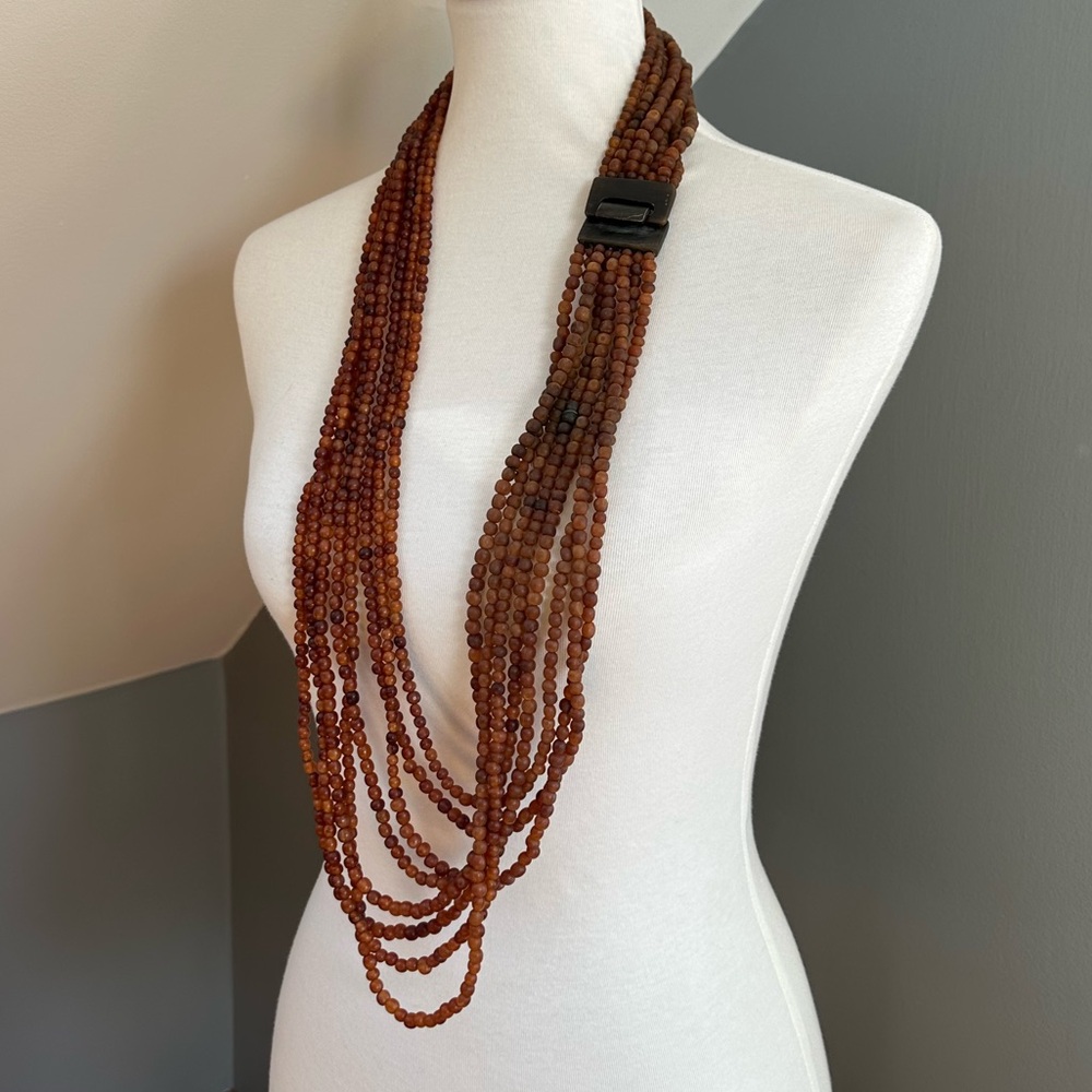 Vintage Monies Long Rustic Necklace